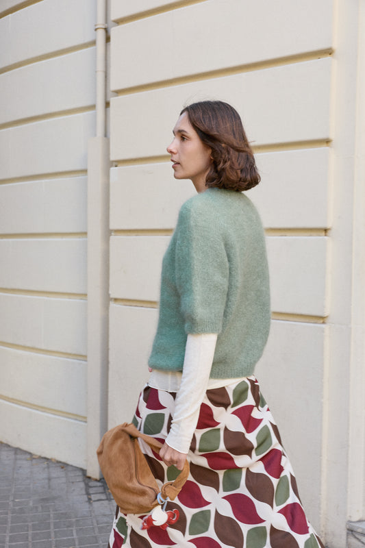 Jersey manga 3/4 oliva