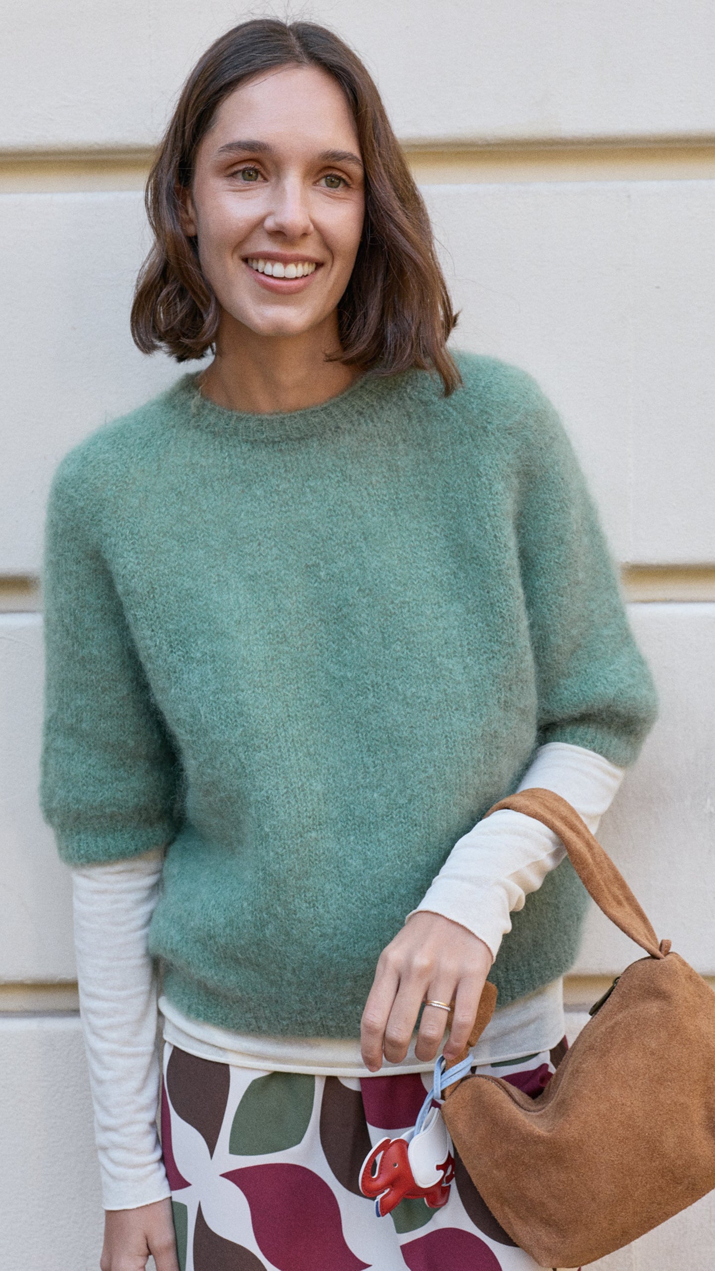 Jersey manga 3/4 oliva