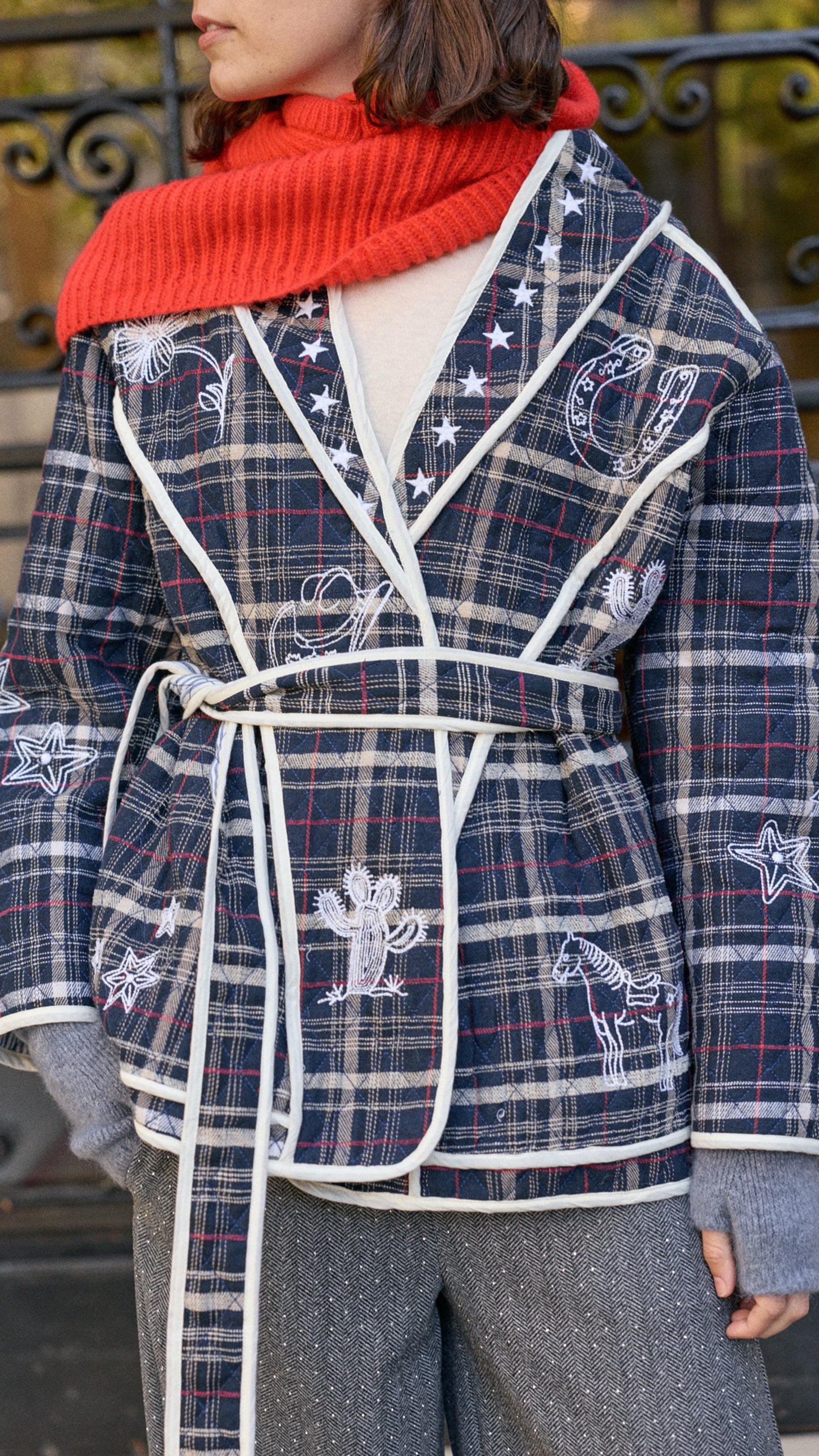 Chaqueta acolchada a cuadros Starry